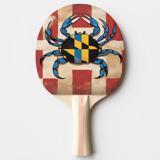 Maryland Blue Crab Tischtennis Schläger (Vorderseite)