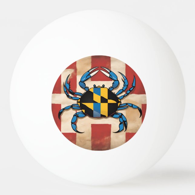 Maryland Blue Crab Tischtennisball (Vorderseite)