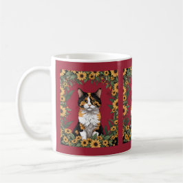 Maryland Calico Cat And Black Eyed Susan Flowers 4 Kaffeetasse