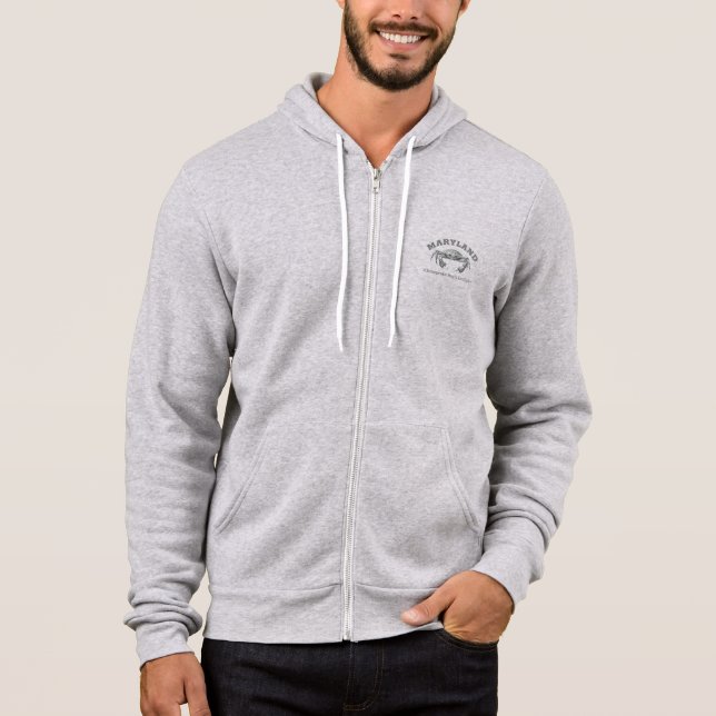 MARYLAND CHESAPEAKE BAY'S DELIGHT CRAB ZIP UP HOODIE (Vorderseite)