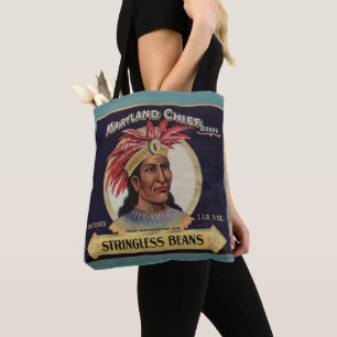 Maryland Chief Stringless Beans Label der 1930er J Tasche