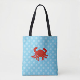 Maryland Crab Blue Polka Dots Dog Travel Tote Bag Tasche