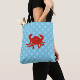 Maryland Crab Blue Polka Dots Dog Travel Tote Bag Tasche