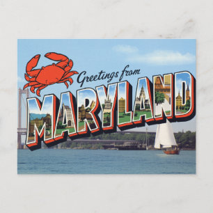 Maryland Crab Bridge Küstengebiet Postkarte