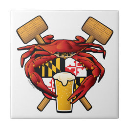 Maryland Crab Feast Wappen Fliese