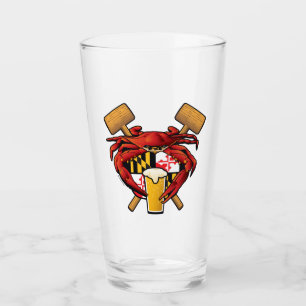 Maryland Crab Feast Wappen Glas