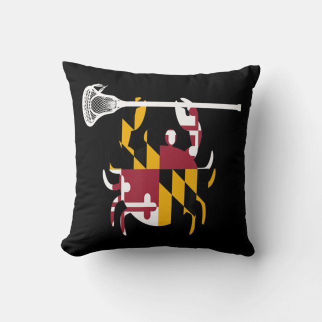 Maryland Crab Lacrosse Boys Stick LAX Sister Broth Kissen (Vorderseite)