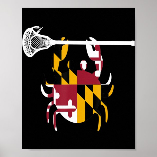 Maryland Crab Lacrosse Boys Stick LAX Sister Broth Poster (Vorne)