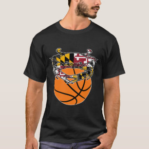 Maryland Crab Staatsstolz Flag Gift - Bysketbyll A T-Shirt