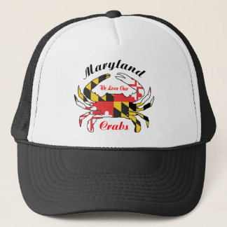Maryland crab state flag trucker cap hat truckerkappe
