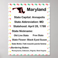 Maryland Educational Staat Farbenfrohe Klasse