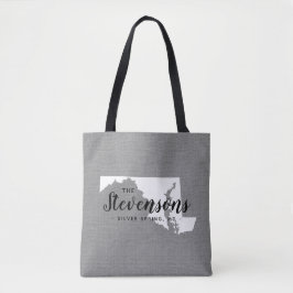 Maryland Family Monogram Staat Tote Bag Tasche