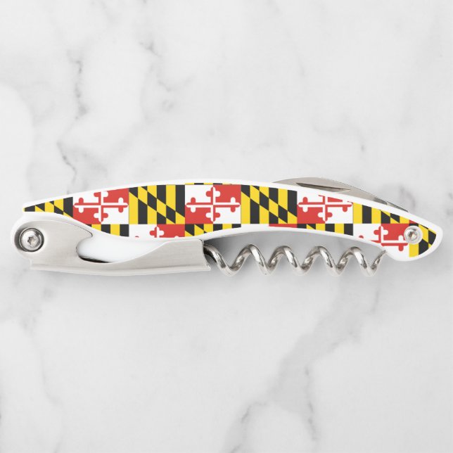 Maryland Flag Corkschraube und Flaschenöffner Kellnermesser (Vorderseite)