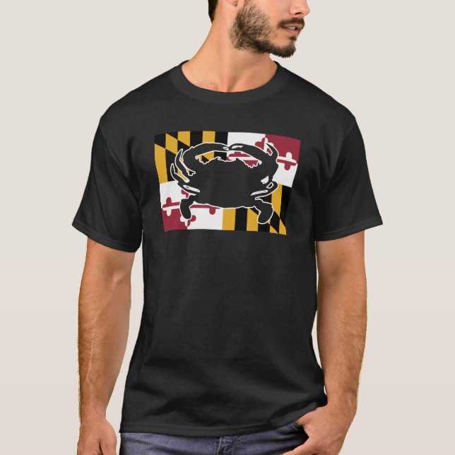 Maryland Flag/Crab-Shirt T-Shirt (Vorderseite)