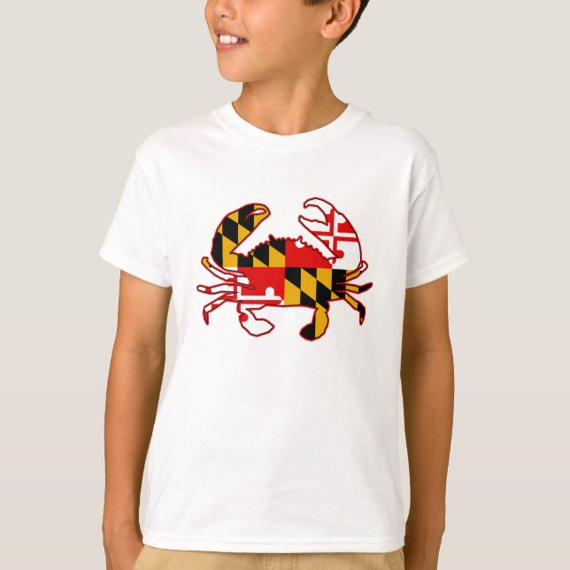 Maryland Flag Crab T-Shirt (Vorderseite)