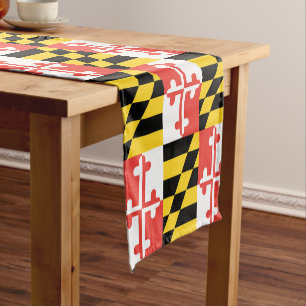 Maryland Flag Custom 14" X 72" Table Runner Kurzer Tischläufer