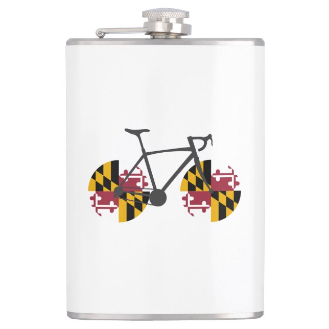 Maryland Flag Cycling Flachmann (Vorderseite)