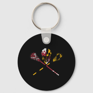 Maryland Flag Lacrosse Boys Men's Women's Uni Schlüsselanhänger