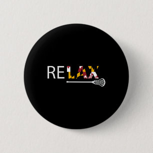 Maryland Flag Lacrosse Lax Stick Mens Frauen Button