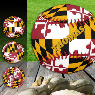 Maryland Flag, Maryland, Monogram / Baseball Balls