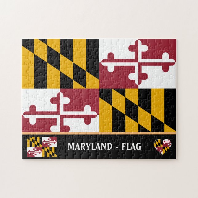 Maryland Flag & Maryland Staat USA/Amerika (Horizontal)