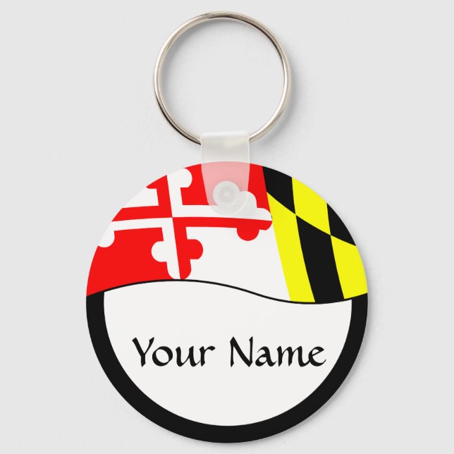 Maryland - FLAG - Name Schlüsselanhänger (Vorderseite)
