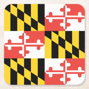 Maryland Flag Paper Untersetzer