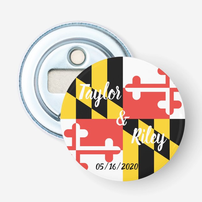 Maryland Flag Personalisiert Flaschenöffner (Vorderseite)