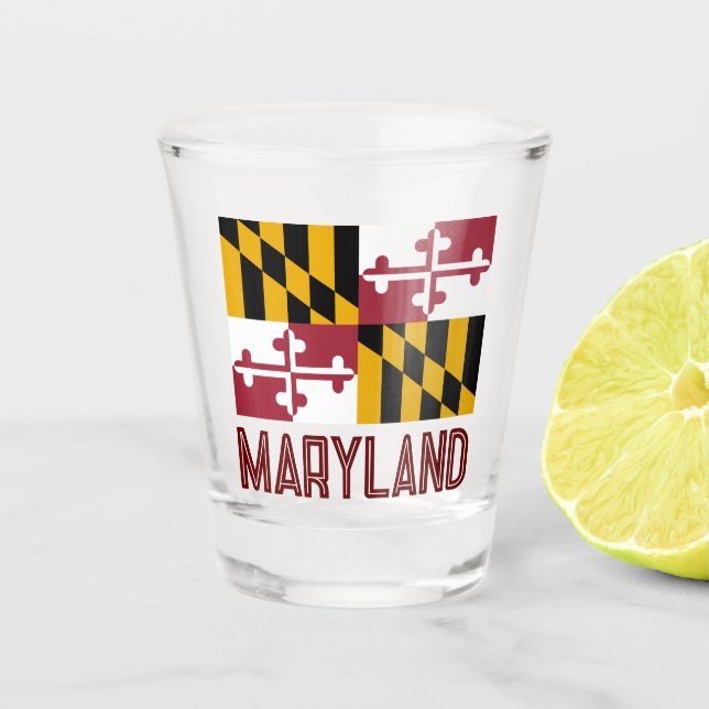 Maryland Flag Schnapsglas (Vorderseite)