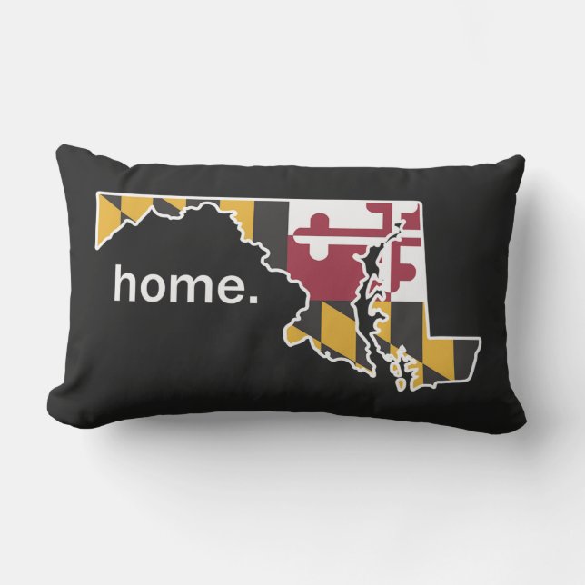 Maryland Flag/Staat Zuhause Lendenkissen (Vorderseite)