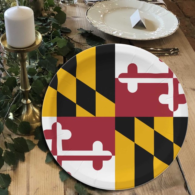Maryland Flag Teller, Party, Sport, Maryland Pappteller (Von Creator hochgeladen)