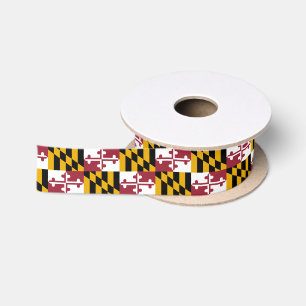 Maryland-Flagge, amerikanisches Staatsflaggenband Satinband