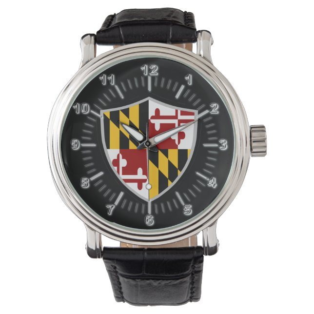 Maryland-Flagge Armbanduhr (Vorderseite)