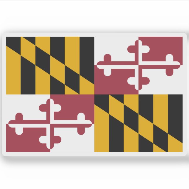 Maryland-Flagge Aufkleber (Vorderseite)