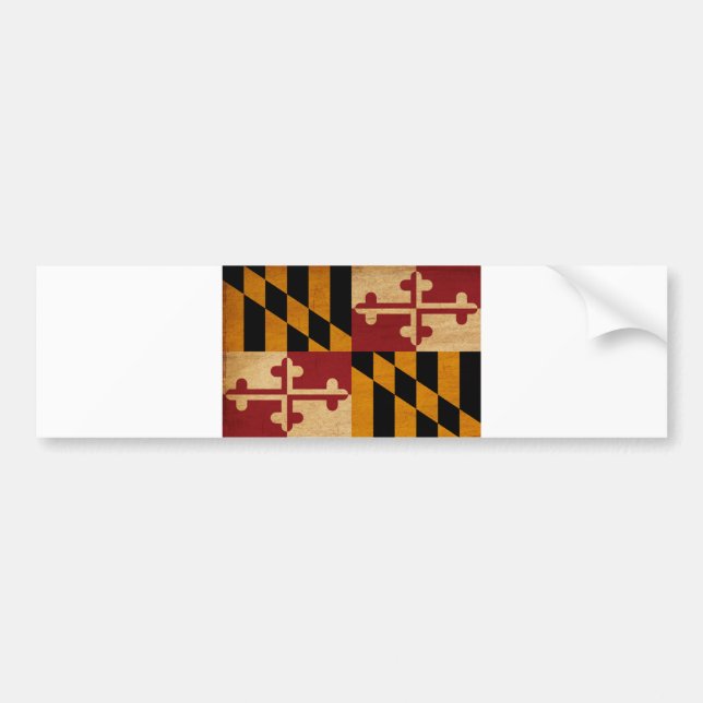 Maryland-Flagge Autoaufkleber (Vorne)
