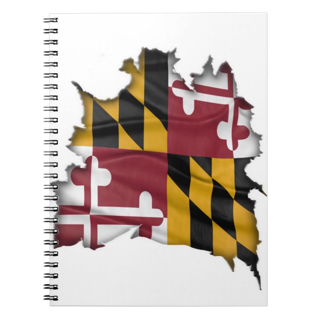 Maryland-Flagge darunterliegend Notizblock (Vorderseite)