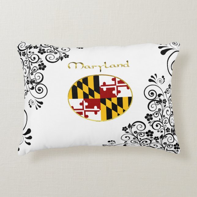 Maryland-Flagge Dekokissen (Vorderseite)