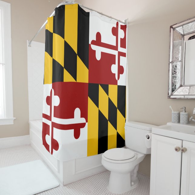 Maryland-Flagge Duschvorhang (Beispiel)