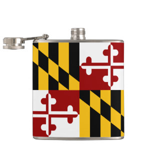 Maryland-Flagge Flachmann