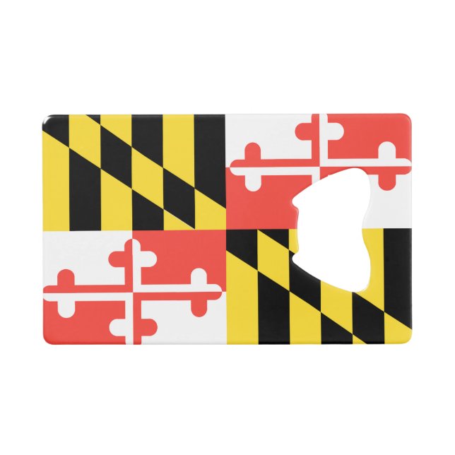 MARYLAND-Flagge Geldkarten Flaschenöffner (Vorderseite (Horizontal))