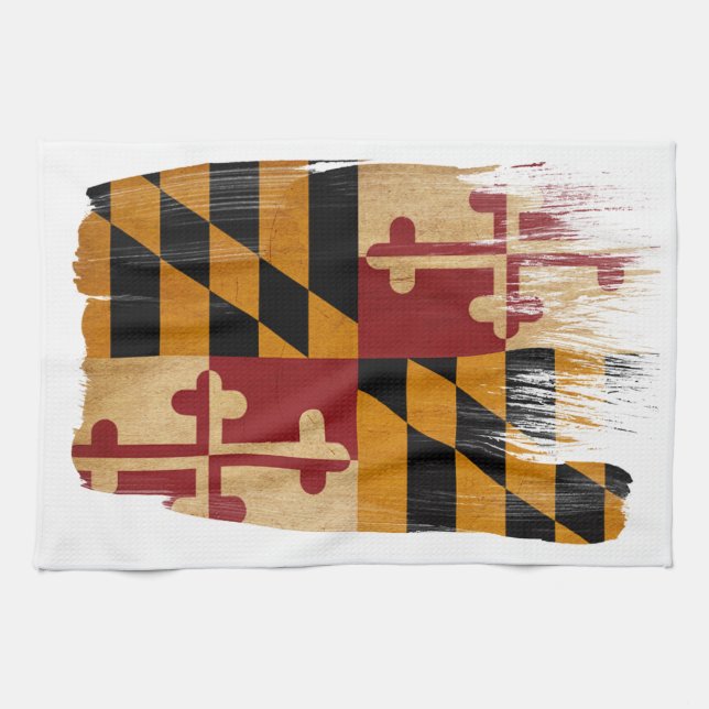 Maryland-Flagge Geschirrtuch (Horizontal)