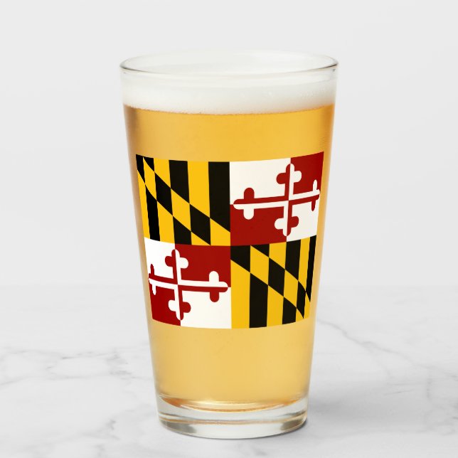 Maryland-Flagge  Glas (Vorne (Gefüllt))