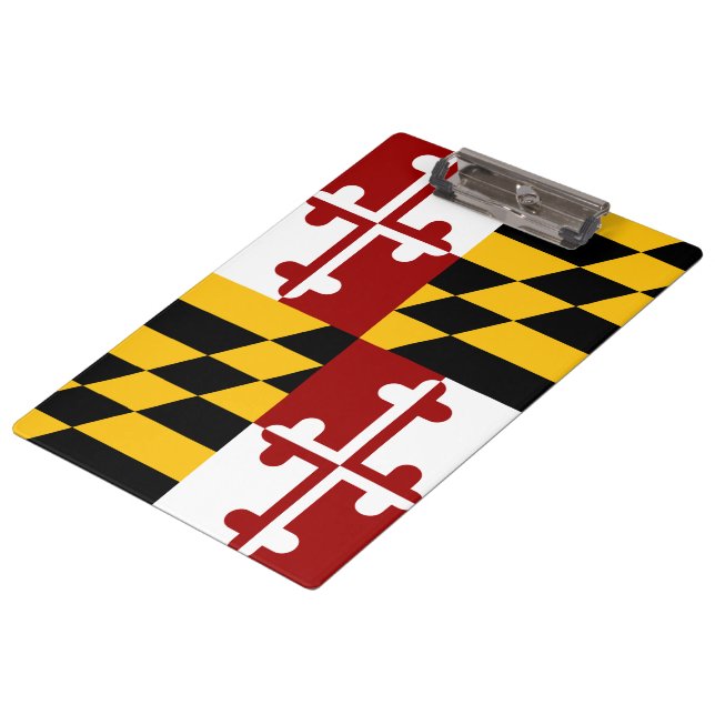 Maryland-Flagge Klemmbrett (Schrägansicht)