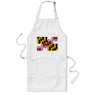 Maryland-Flagge Lange Schürze