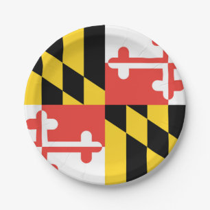 Maryland-Flagge Pappteller