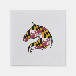 Maryland-Flagge-Pferdekopf-Cocktailservietten Serviette