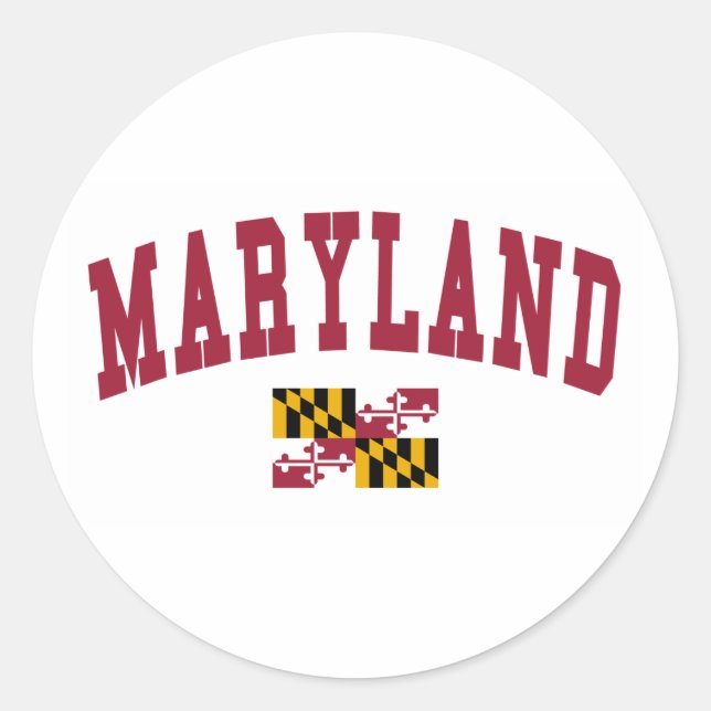 Maryland-Flagge Runder Aufkleber (Vorderseite)