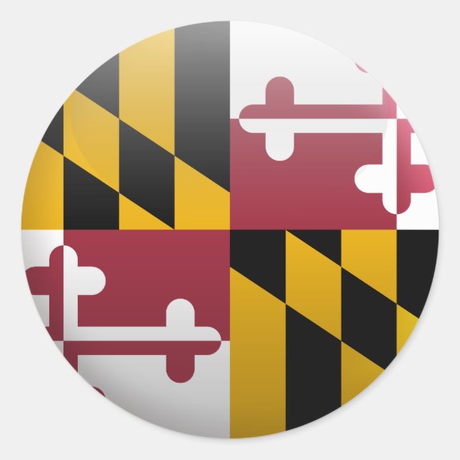 Maryland-Flagge Runder Aufkleber (Vorderseite)