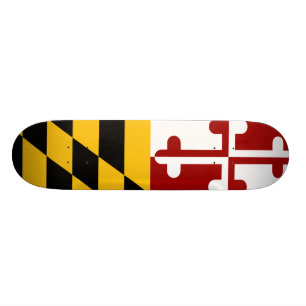 Maryland-Flagge Skateboard