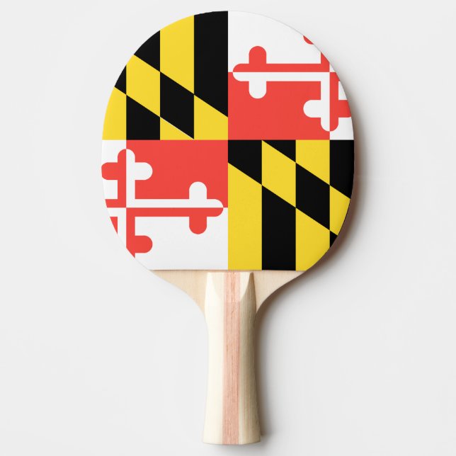 MARYLAND-FLAGGE TISCHTENNIS SCHLÄGER (Vorderseite)